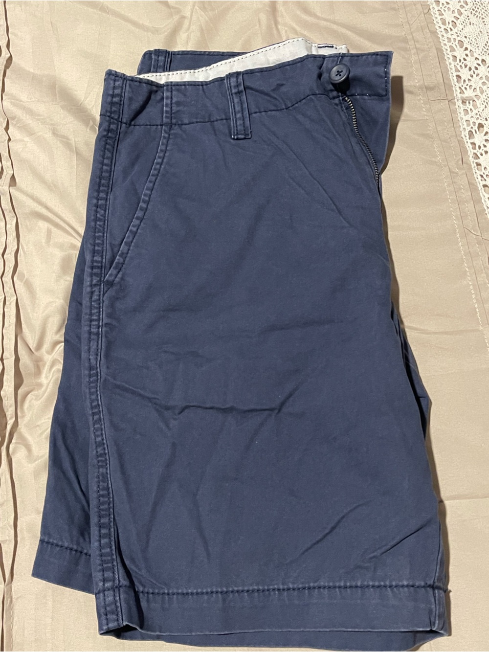 Men's Navy Chino Shorts - Classic Casual